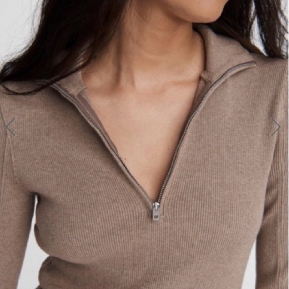 NWOT $275 Rag & Bone Laila Zip Dress In Camel Heather Size: S - Picture 2 of 14